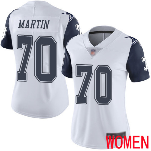 Women Dallas Cowboys Limited White Zack Martin 70 Rush Vapor Untouchable NFL Jersey